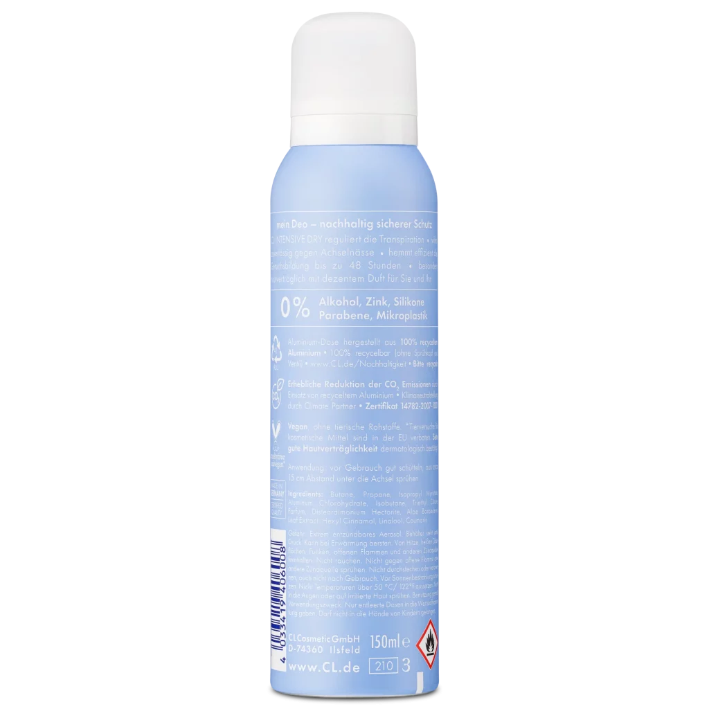 INTENSIVE DRY Aerosol Spray 150ml Back