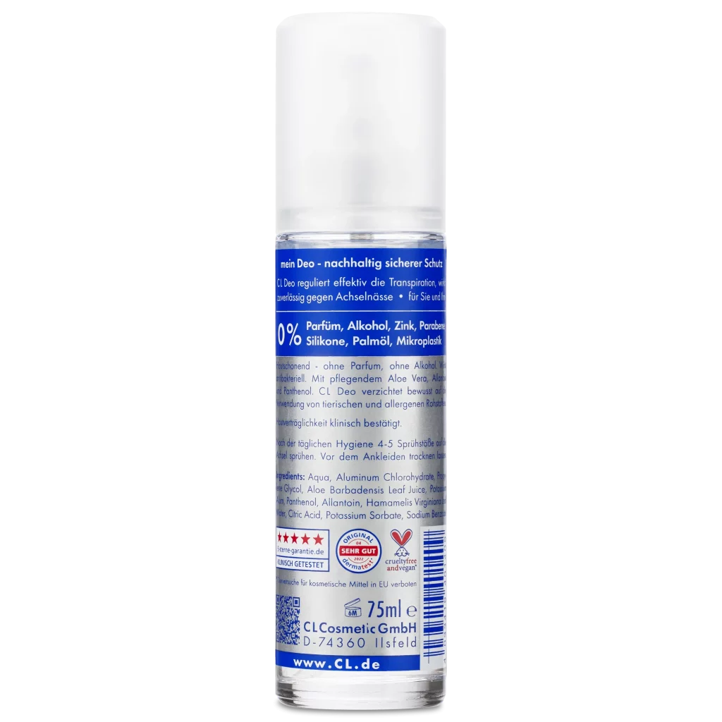 CL KRISTALL Antitranspirant Zerstäuber Spray 75ml Back